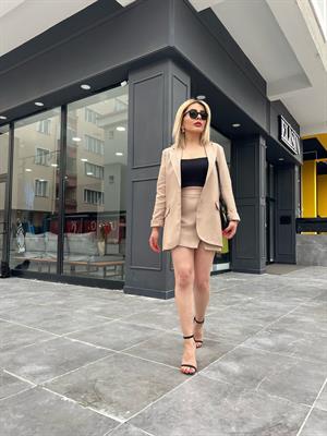 Bej Etek Ceket Takım