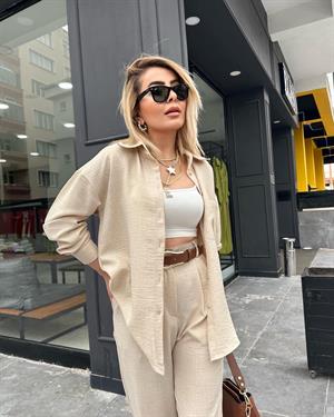 Bej Gömlek-Palazzo Takım