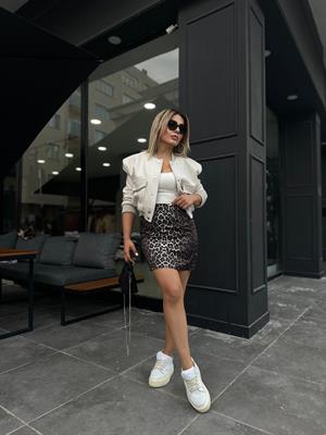 Bej Kaşe Bomber Ceket