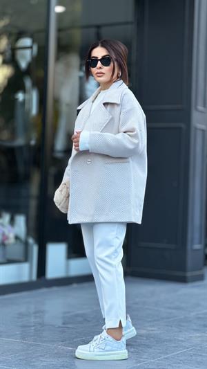 Bej Kaşe Oversize Kaban 