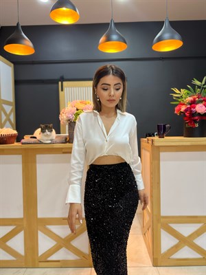 Beyaz Saten Gömlek