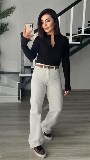 Beyaz Straight Jean 