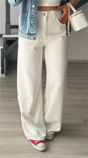 Beyaz Tensl Wide Leg Jean