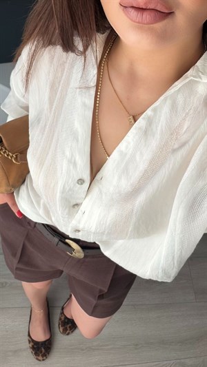 White Transparent Striped Shirt