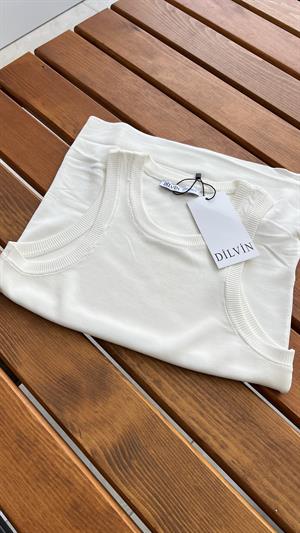 Crew Neck Knitted Tank Top