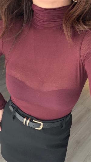Bordo Balıkçı Yaka Kaşmir Bluz