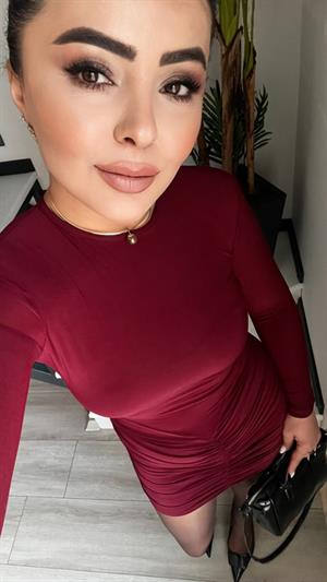 Bordo Drape Detaylı Vatkalı Mini Elbise