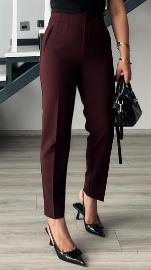 Bordo Flatolu Pantolon