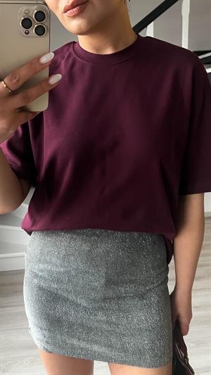 Bordo Orjinal Marka Basic Tişört