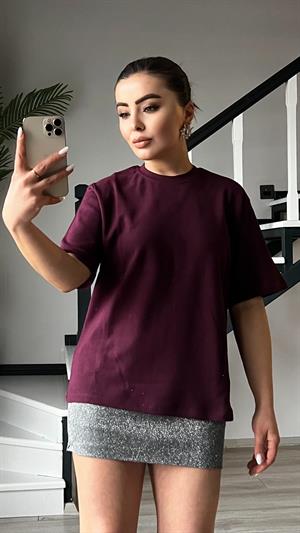 Bordo Orjinal Marka Basic Tişört