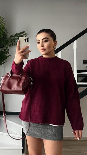 Bordo Sakallı Basic Kazak