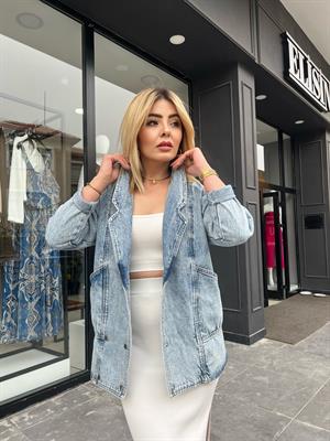 Büyük Cepli Denim Ceket