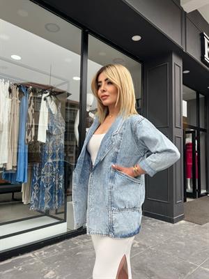 Büyük Cepli Denim Ceket