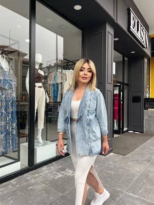 Büyük Cepli Denim Ceket