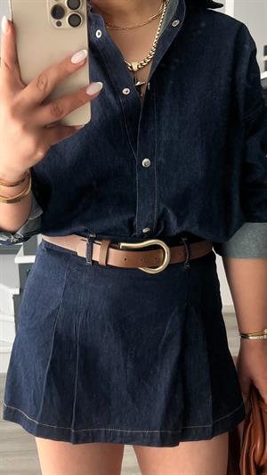 Denim Çıtçıtlı Gömlek 