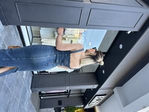 Denim Likralı Uzun Elbise 