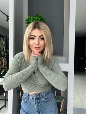 Dilvin Çağla Parmak Geçmeli Bluz