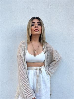 Dilvin Transparent Kimono Cardigan