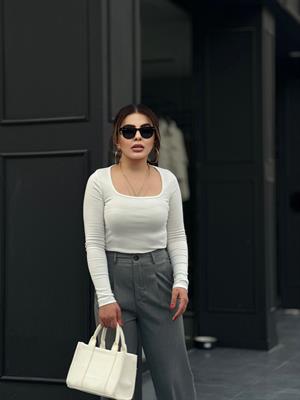 Off-white Square Neck Blouse