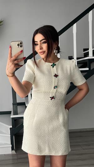 Ekru Marka Muadil Tüvit Elbise 