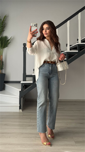 Ecru Premium Striped Modal Shirt