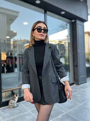 Füme Astalı Blazer Ceket