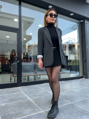 Füme Astalı Blazer Ceket