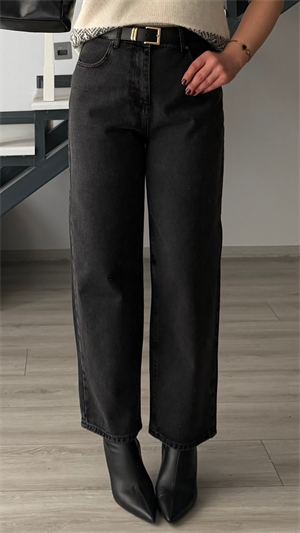 Füme Kemerli Skater Jean