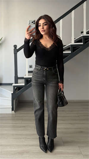 Smoky Grey Stretch Boy Fit Jeans