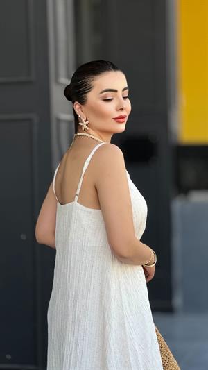 Waffle-Lined Strappy Dress
