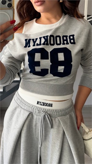 Grey Brooklyn Embroidered Design Set