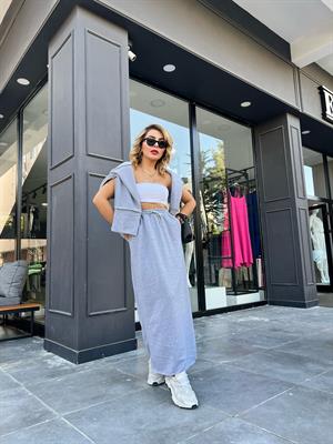 Gri Sweat Etek Takım