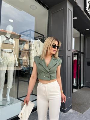 Haki Crop Yelek
