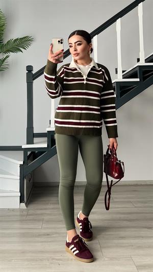 Khaki Original Brand Fleece Leggings