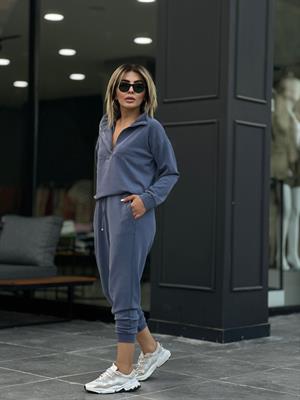 Indigo Modal Fabric Tracksuit Set