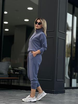 Indigo Modal Fabric Tracksuit Set