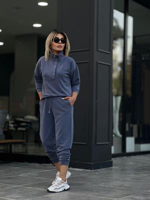 Indigo Modal Fabric Tracksuit Set