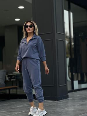 Indigo Modal Fabric Tracksuit Set