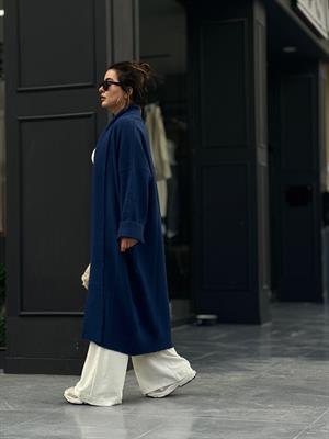 Indigo Shawl Collar Knitwear Cardigan