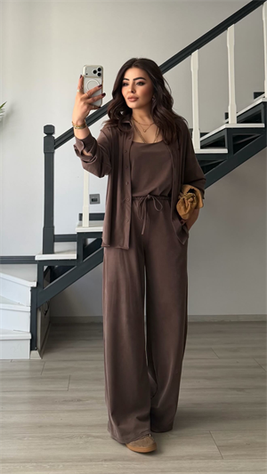 Kahve Premium Modal 3lü Takım
