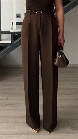 Kahve Premium Palazzo Pantolon