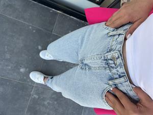 Kar Yıkama Mom Fit Jean Pantolon