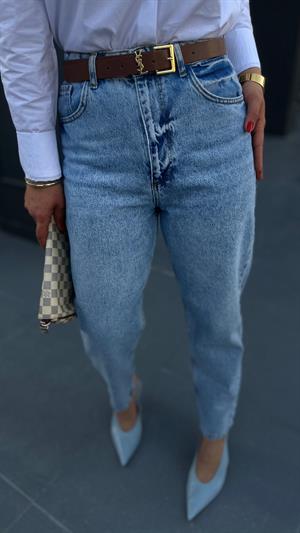 Kar Yıkama Yüksek Bel Slouchy Fit Jean 
