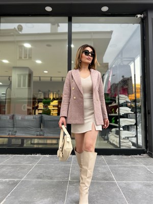 Kaşe 6 Düğme Blazer Ceket