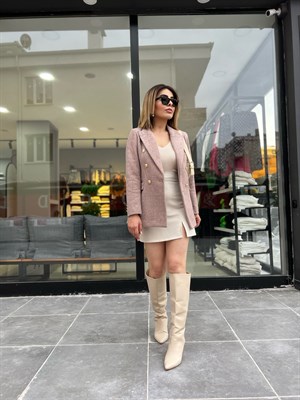 Kaşe 6 Düğme Blazer Ceket