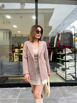 Kaşe 6 Düğme Blazer Ceket