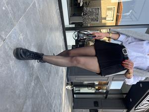Cashmere Belted Short Skirt