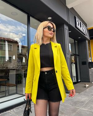 Kivi Atlas Kumaş Tek Düğme Blazer