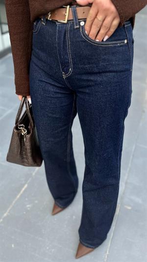 Dark Navy Straight Jeans