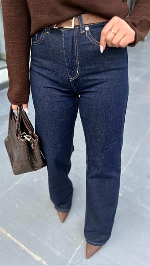 Dark Navy Straight Jeans